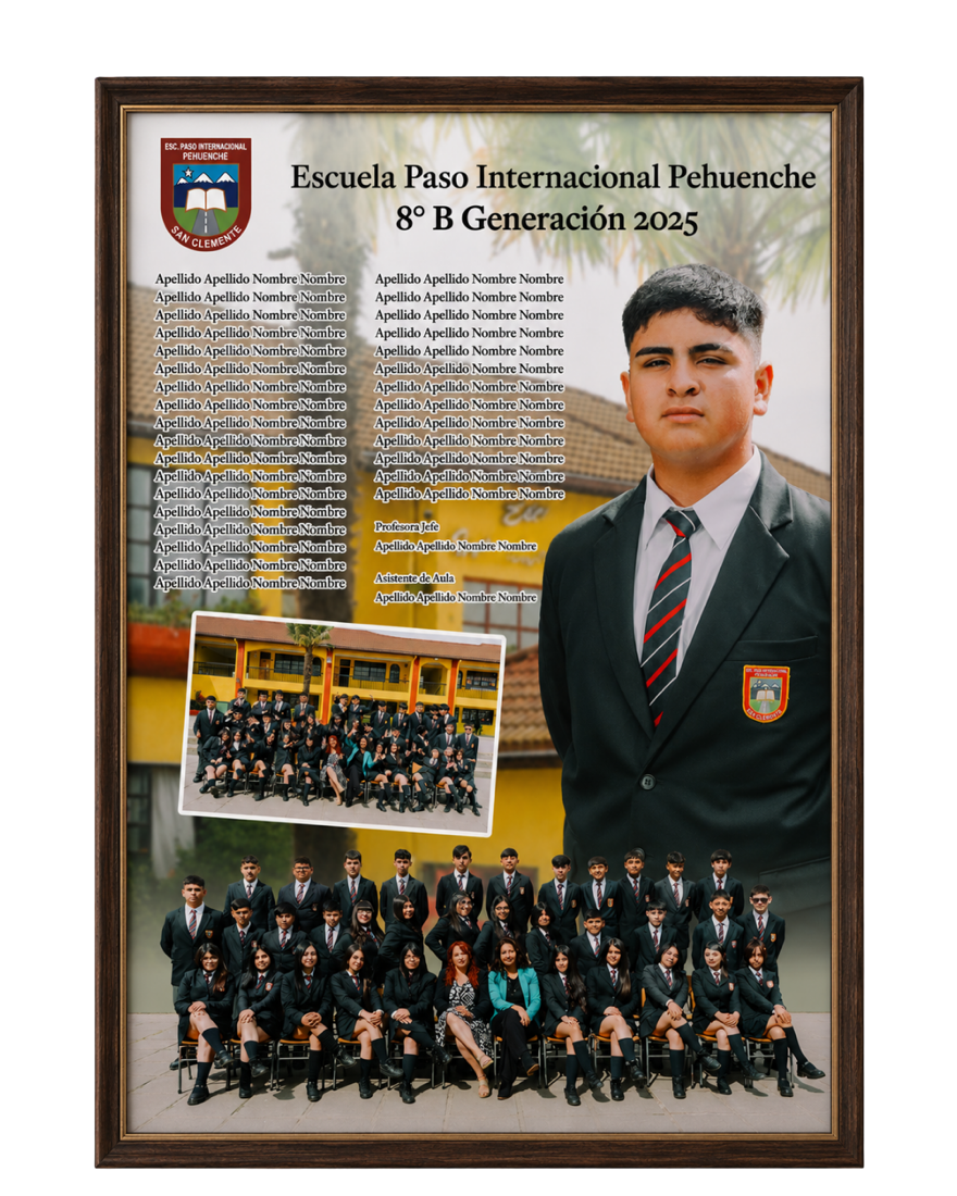 Cuadro escolar FotoClick Maule enmarcado